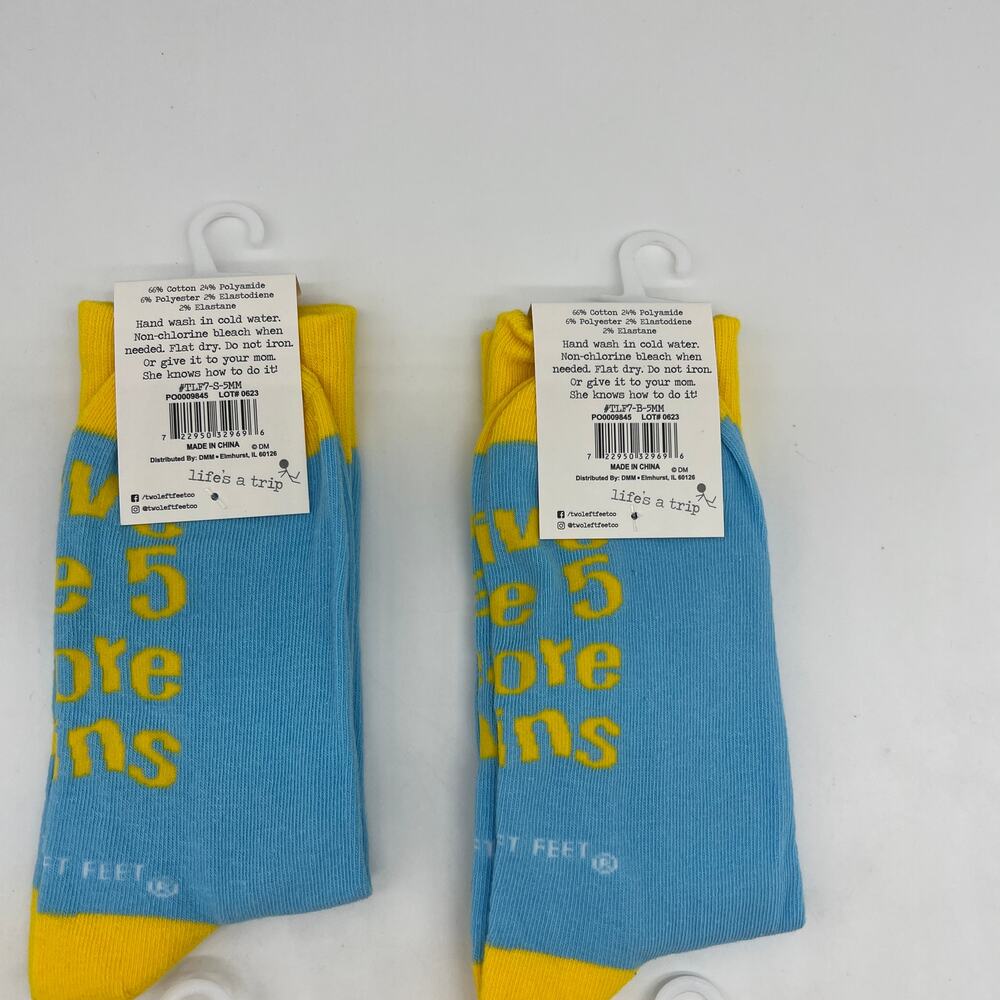Two Left Feet Bundle of 4 Pair Funny Socks - Picture 5 of 5